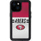 NFL San Francisco 49ers White Striped iPhone 13 Mini Waterproof Case