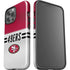 NFL San Francisco 49ers White Striped iPhone 13 Pro Max Impact Case