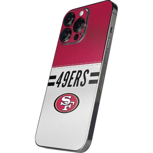 NFL San Francisco 49ers White Striped iPhone 13 Pro Max Skin