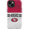 NFL San Francisco 49ers White Striped iPhone 15 Plus Impact Case