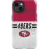 NFL San Francisco 49ers White Striped iPhone 15 Plus Impact Case