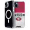 NFL San Francisco 49ers White Striped iPhone 15 MagSafe Case
