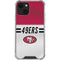 NFL San Francisco 49ers White Striped iPhone 14 Plus Clear Case