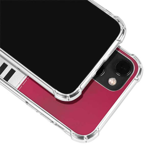 NFL San Francisco 49ers White Striped iPhone 14 Plus Clear Case