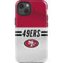 NFL San Francisco 49ers White Striped iPhone 15 Impact Case