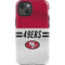 NFL San Francisco 49ers White Striped iPhone 14 Impact Case