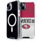 NFL San Francisco 49ers White Striped iPhone 15 Plus MagSafe Case