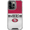 NFL San Francisco 49ers White Striped iPhone 14 Pro Clear Case