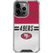 NFL San Francisco 49ers White Striped iPhone 15 Pro Clear Case