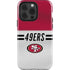 NFL San Francisco 49ers White Striped iPhone 15 Pro Impact Case