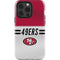 NFL San Francisco 49ers White Striped iPhone 14 Pro Impact Case