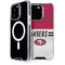 NFL San Francisco 49ers White Striped iPhone 15 Pro MagSafe Case