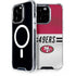 NFL San Francisco 49ers White Striped iPhone 15 Pro MagSafe Case