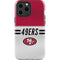NFL San Francisco 49ers White Striped iPhone 15 Pro Max Impact Case