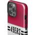 NFL San Francisco 49ers White Striped iPhone 15 Pro Max Impact Case