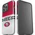 NFL San Francisco 49ers White Striped iPhone 15 Pro Max Impact Case