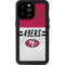 NFL San Francisco 49ers White Striped iPhone 14 Pro Max Waterproof Case