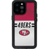 NFL San Francisco 49ers White Striped iPhone 14 Pro Max Waterproof Case