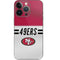 NFL San Francisco 49ers White Striped iPhone 14 Pro Skin