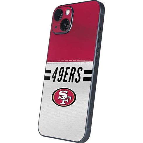 NFL San Francisco 49ers White Striped iPhone 14 Skin