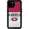 NFL San Francisco 49ers White Striped iPhone 15 Plus Waterproof Case
