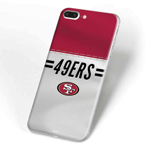NFL San Francisco 49ers White Striped iPhone 7 Plus Skin