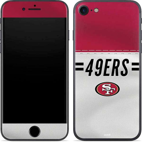 NFL San Francisco 49ers White Striped iPhone 7 Skin