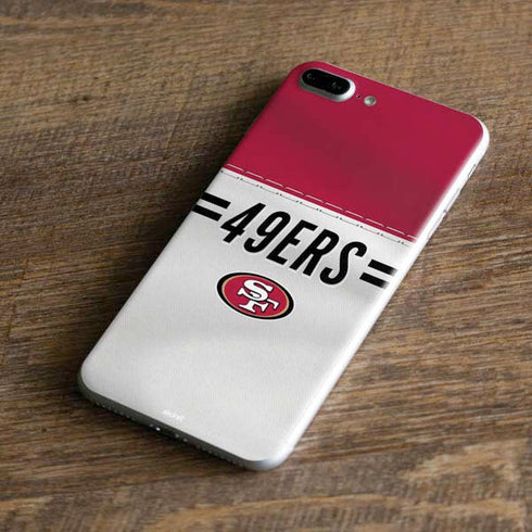 NFL San Francisco 49ers White Striped iPhone 8 Plus Skin