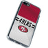 NFL San Francisco 49ers White Striped iPhone SE (2nd & 3rd Gen) Clear Case