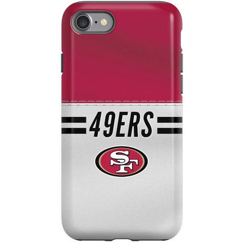 NFL San Francisco 49ers White Striped iPhone SE (2nd & 3rd Gen) Pro Case
