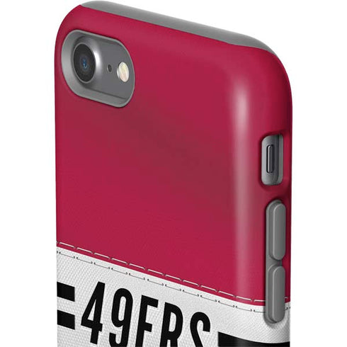 NFL San Francisco 49ers White Striped iPhone SE (2nd & 3rd Gen) Pro Case