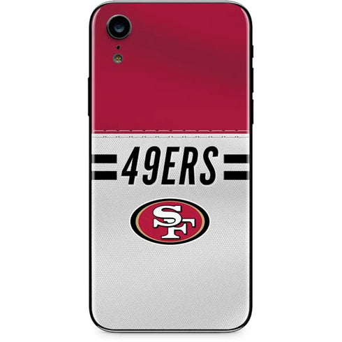 NFL San Francisco 49ers White Striped iPhone XR Skin
