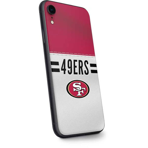 NFL San Francisco 49ers White Striped iPhone XR Skin