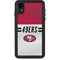 NFL San Francisco 49ers White Striped iPhone XR Waterproof Case