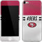 NFL San Francisco 49ers White Striped Apple iPod Skin
