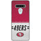 NFL San Francisco 49ers White Striped LG Stylo 6 Clear Case
