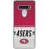 NFL San Francisco 49ers White Striped LG Stylo 6 Clear Case