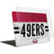 NFL San Francisco 49ers White Striped MacBook Air 15in (2023-2025) Case plus Skin