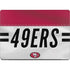 NFL San Francisco 49ers White Striped MacBook Pro 14in (2021-24) Skin