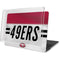 NFL San Francisco 49ers White Striped MacBook Pro 15in (2016-19) Case plus Skin