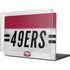 NFL San Francisco 49ers White Striped MacBook Pro 16in (2021-25) Case plus Skin