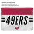 NFL San Francisco 49ers White Striped MacBook Pro 16in (2021-25) Case plus Skin