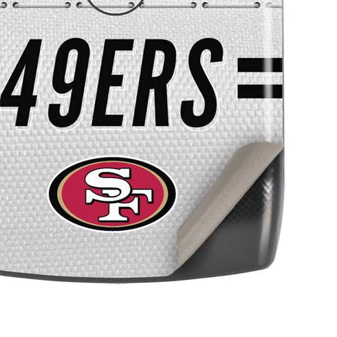 NFL San Francisco 49ers White Striped Motorola RAZR Skin