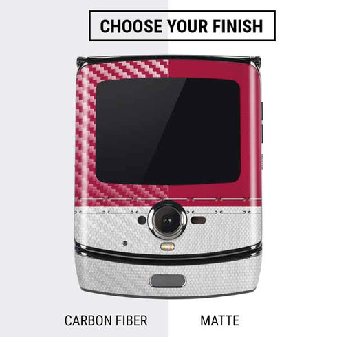 NFL San Francisco 49ers White Striped Motorola RAZR Skin