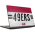 NFL San Francisco 49ers White Striped MSI GS65 Stealth Laptop Skin