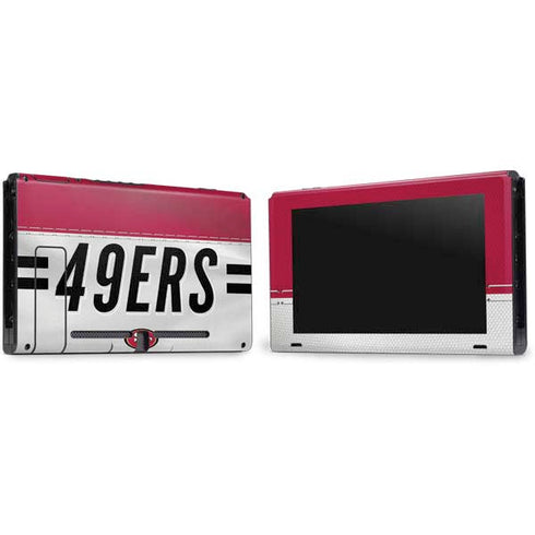 NFL San Francisco 49ers White Striped Nintendo Switch Bundle Skin