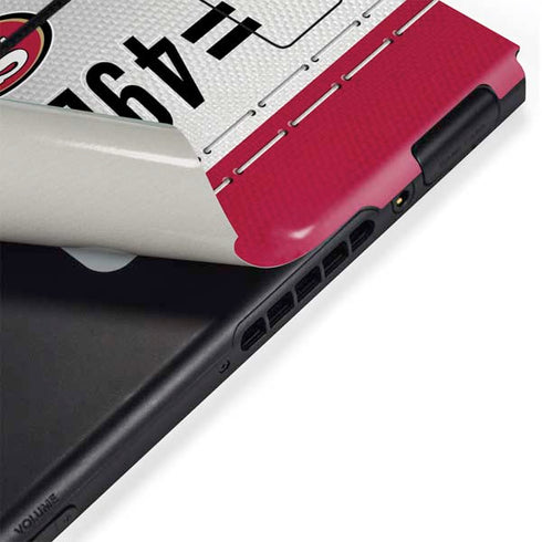 NFL San Francisco 49ers White Striped Nintendo Switch Bundle Skin