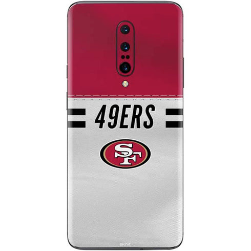 NFL San Francisco 49ers White Striped OnePlus 7 Pro Skin