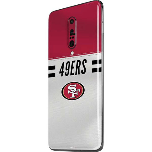 NFL San Francisco 49ers White Striped OnePlus 7 Pro Skin