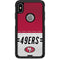 NFL San Francisco 49ers White Striped Otterbox Commuter iPhone Skin